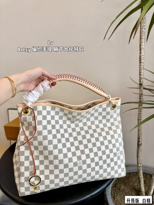 Louis new arrival Artsy tote bag size: 41x32x22cm white