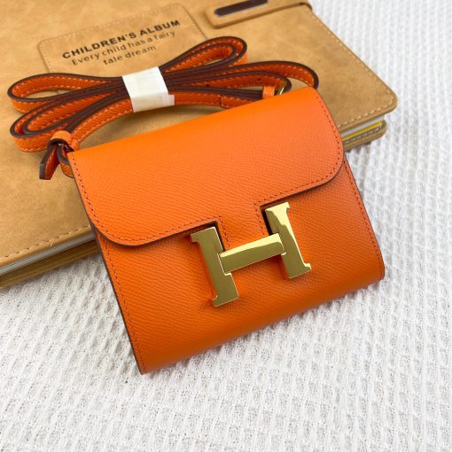 H Constance empson leather bag size:13*11.8cm 3