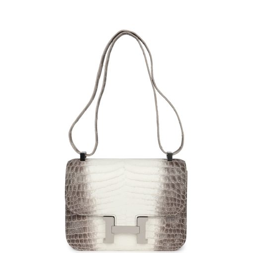 Hermès Constance 1-24 Himalaya Matte Niloticus Crocodile Palladium Hardware