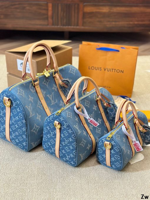 Louis Speedy nano Denim bag Mediums size : 25 cm