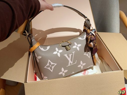 Louis new arrival hobo lock bag size:28*18*10 cm grey