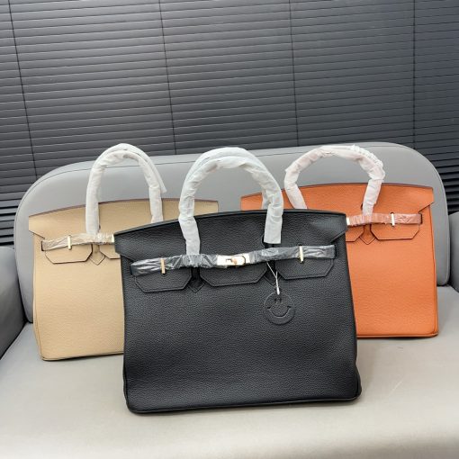 H Birkin 40 Men and women bag size: 40*30 cm brown