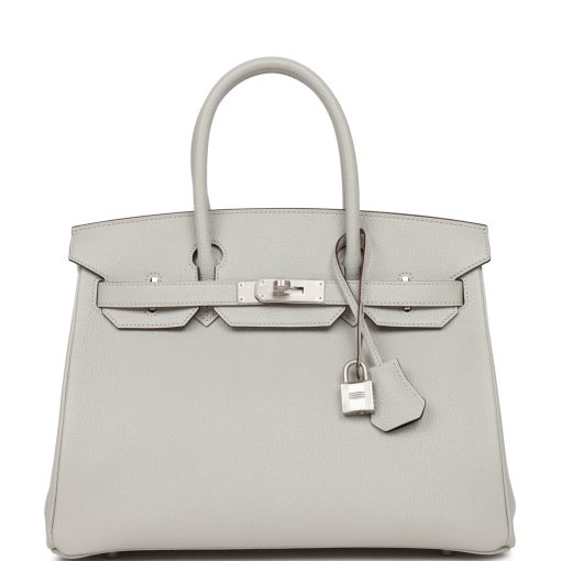 H Special Order (HSS) Birkin 30 Gris Perle Verso Chevre Brushed Palladium Hardware Default Title