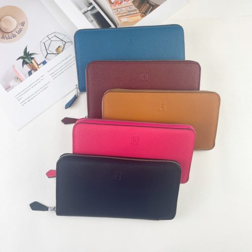 H Silk'in empson-Barenia leather wallet size : 20x11.5x1.5 cm 2