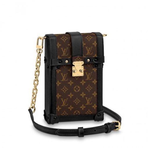 L-bag Vertical Trunk Pochette Brown