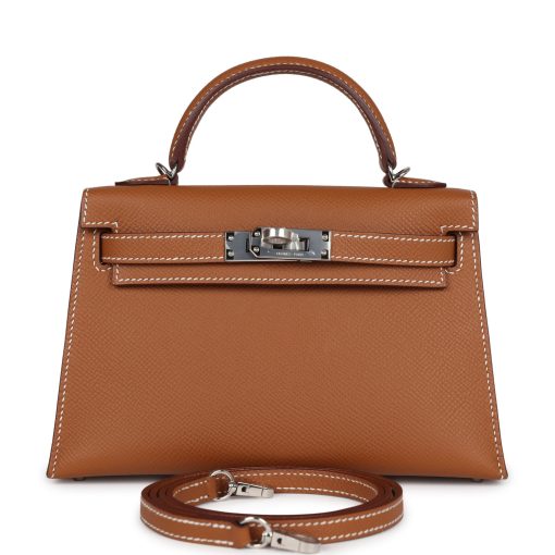 Hermès Kelly Sellier 20 Gold Epsom Palladium Hardware